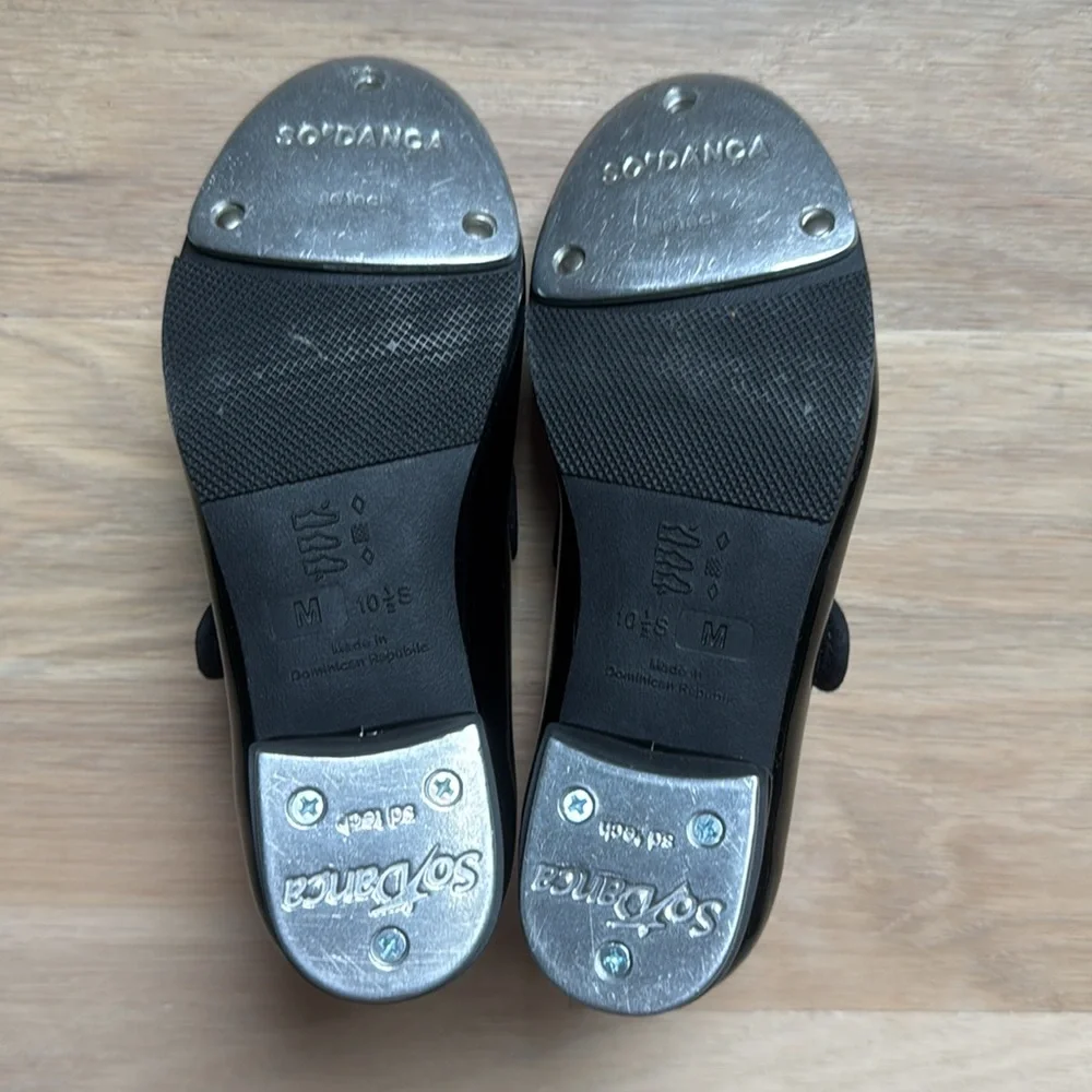 Toddler Girls’ So Danca Vegan Velcro Strap Tap Shoes - Size 10.5